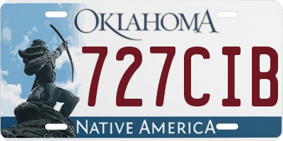 OK license plate 727CIB