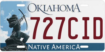OK license plate 727CID