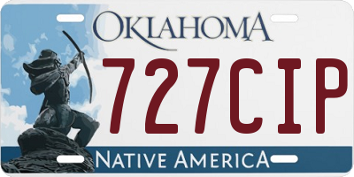 OK license plate 727CIP