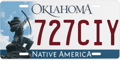 OK license plate 727CIY