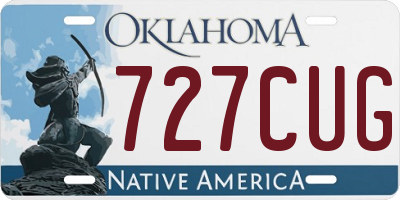 OK license plate 727CUG