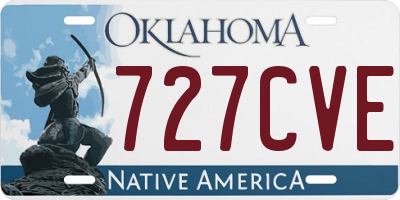 OK license plate 727CVE