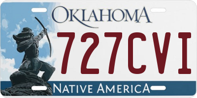 OK license plate 727CVI