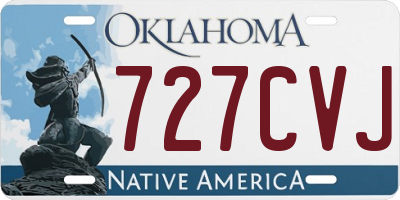 OK license plate 727CVJ