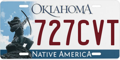 OK license plate 727CVT