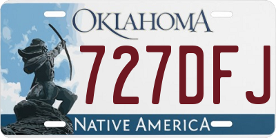 OK license plate 727DFJ