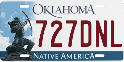 OK license plate 727DNL