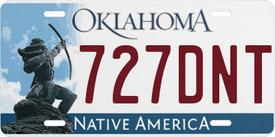OK license plate 727DNT