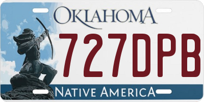 OK license plate 727DPB