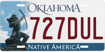 OK license plate 727DUL