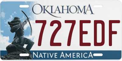 OK license plate 727EDF