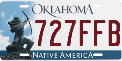 OK license plate 727FFB