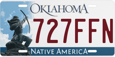 OK license plate 727FFN