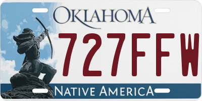 OK license plate 727FFW
