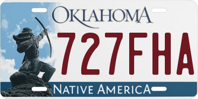 OK license plate 727FHA