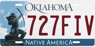 OK license plate 727FIV