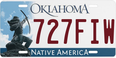 OK license plate 727FIW