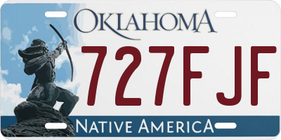 OK license plate 727FJF