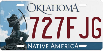 OK license plate 727FJG