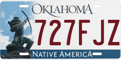 OK license plate 727FJZ