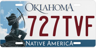 OK license plate 727TVF