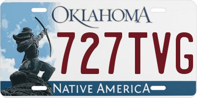 OK license plate 727TVG