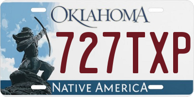OK license plate 727TXP