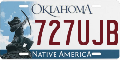 OK license plate 727UJB