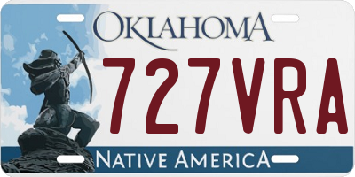 OK license plate 727VRA