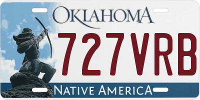 OK license plate 727VRB