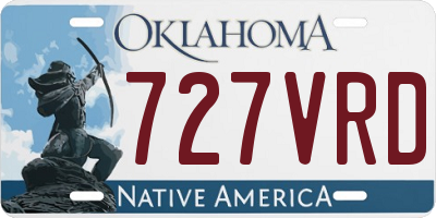 OK license plate 727VRD