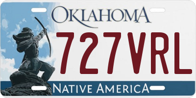 OK license plate 727VRL