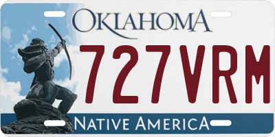 OK license plate 727VRM