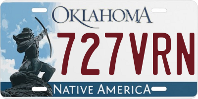 OK license plate 727VRN