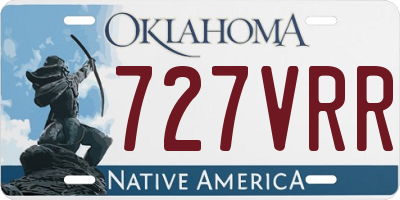 OK license plate 727VRR