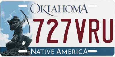 OK license plate 727VRU