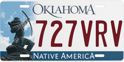 OK license plate 727VRV