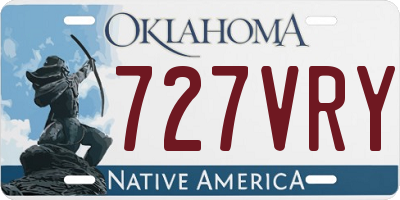 OK license plate 727VRY