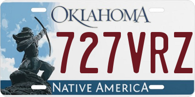 OK license plate 727VRZ