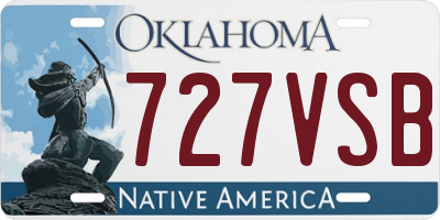 OK license plate 727VSB