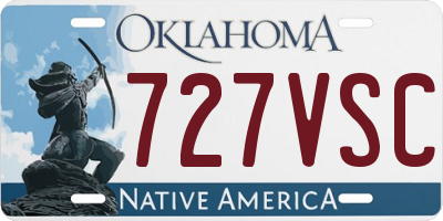 OK license plate 727VSC