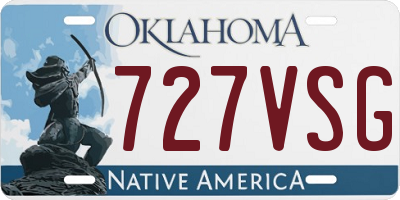 OK license plate 727VSG