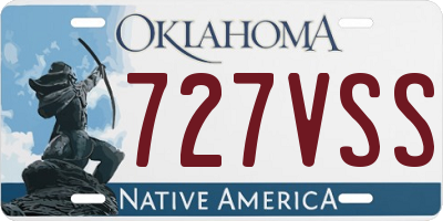 OK license plate 727VSS