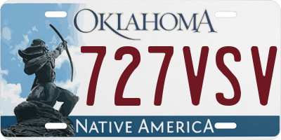 OK license plate 727VSV