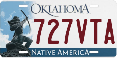 OK license plate 727VTA