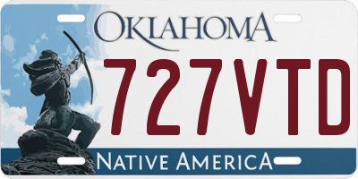 OK license plate 727VTD