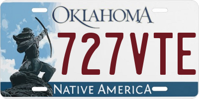 OK license plate 727VTE