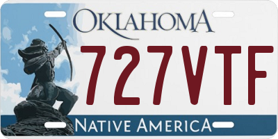 OK license plate 727VTF