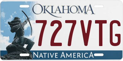 OK license plate 727VTG