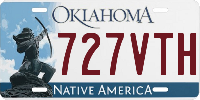 OK license plate 727VTH